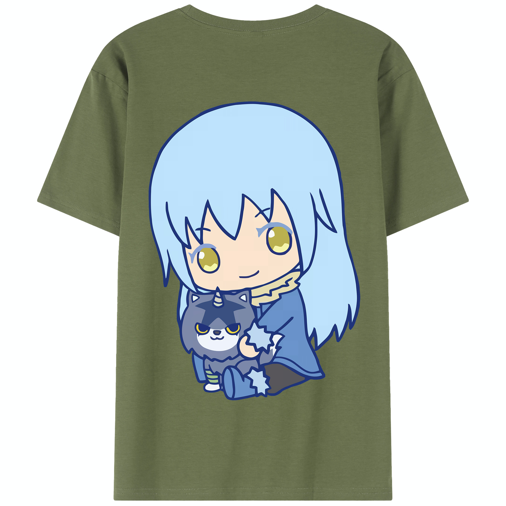 （画像用） 転スラ Regarding Reincarnated to Slime 綿100％半袖Tシャツ（背面プリント）